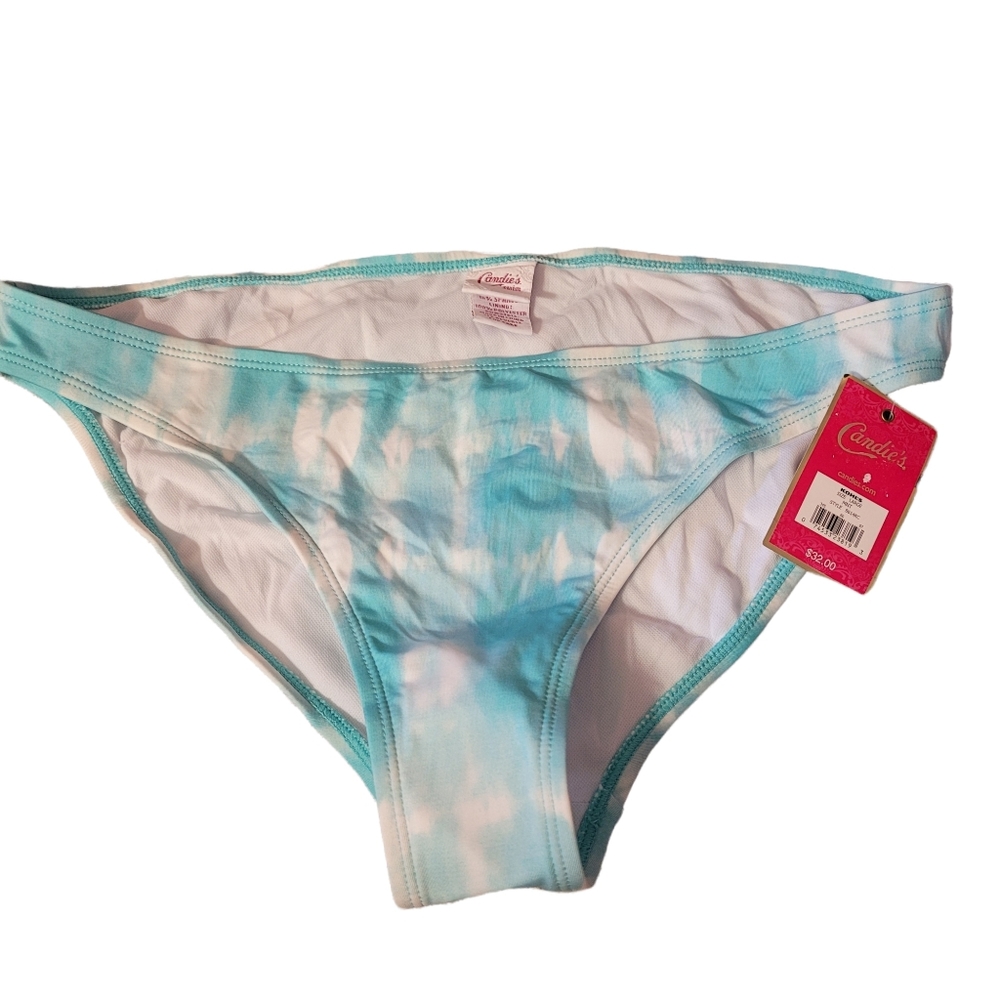 *Sale* NWT Candie's Bikini Bottom Size Large Mint White Bathing Suit Swimsuit